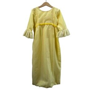 Girls Vintage Formal Dress LORIE DEB SAN FRANCISCO Long Yellow Gown 1960's